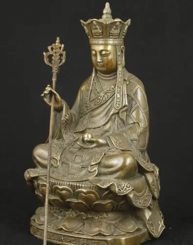 Izstrādāt Ķīniešu Veco Misiņa Iegūstama Handwork Budas Statuja Attēls 2